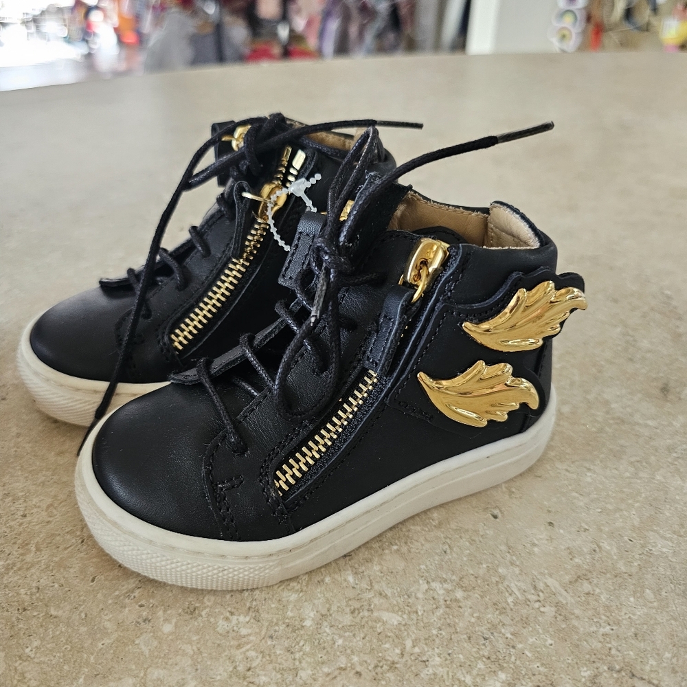 Giuseppe zanotti black toddler shoes EU 21 USA 5